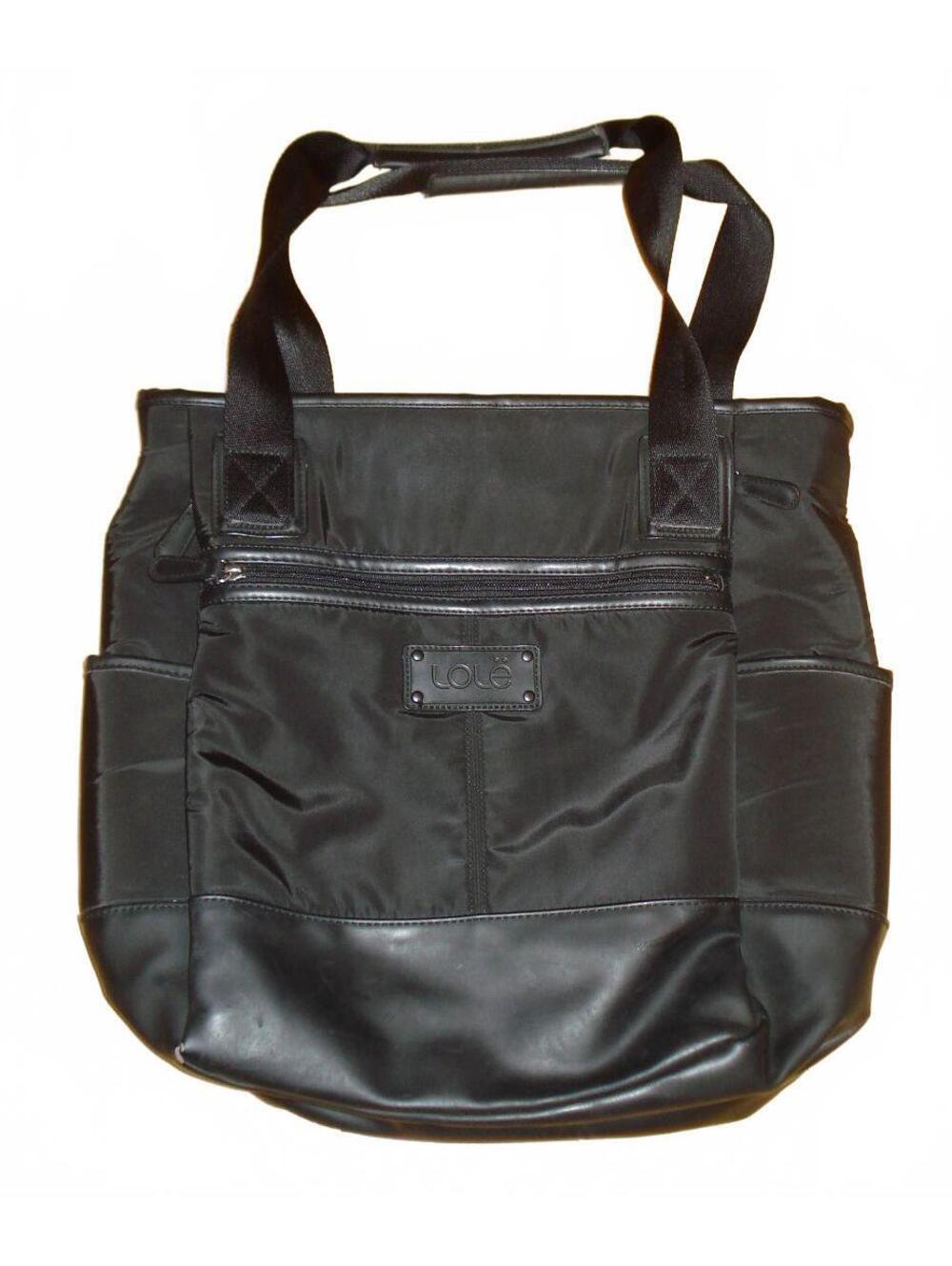 Lole Lily Black 3 in 1 Convertible Tote Backpack Travel Secure Laptop Briefcase